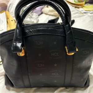 HCL vintage leather satchel purse